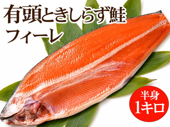 ときしらず鮭フイレ箱売り